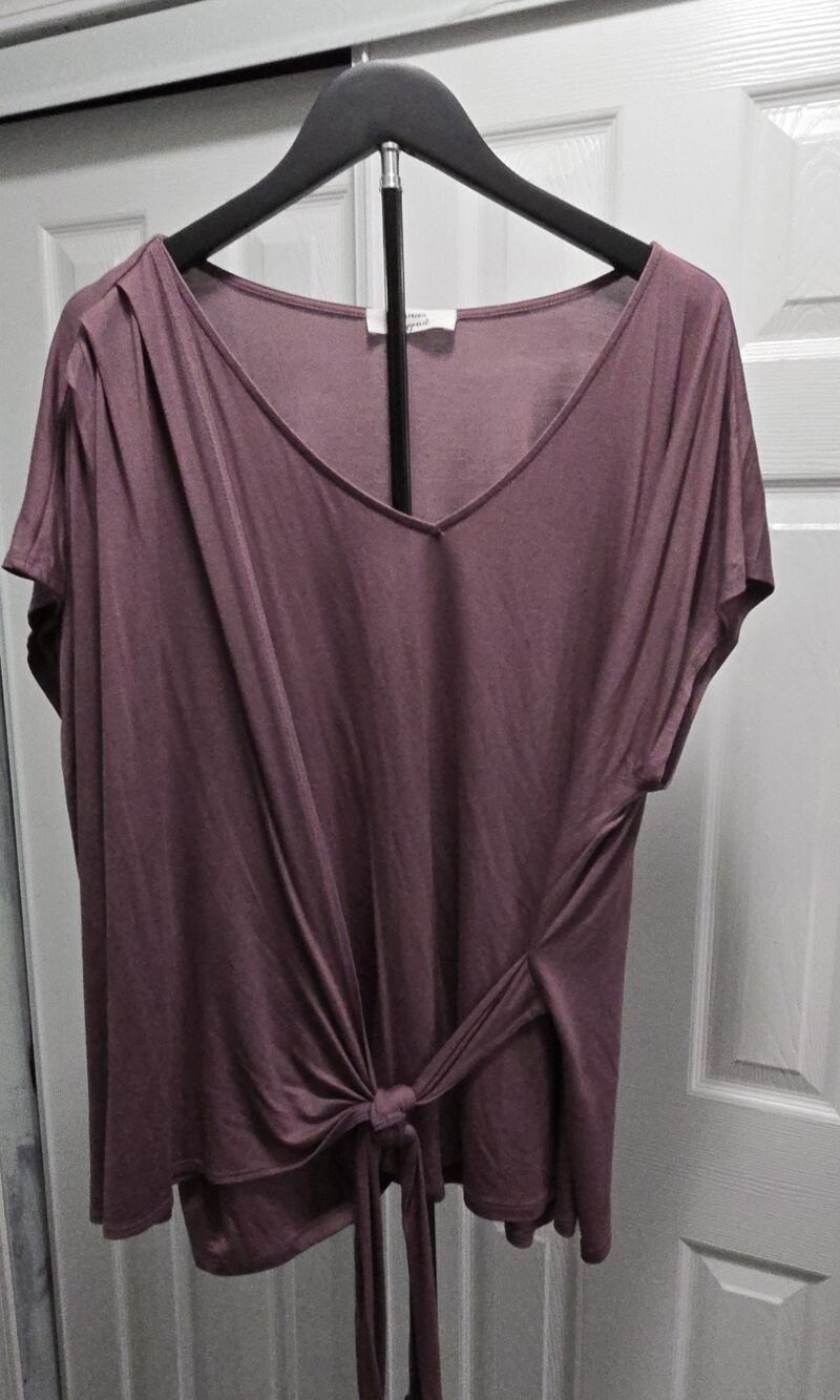 Beacon Apparel Naomi Side Tie Knit Top, Women's Plus Size 2xl Purple